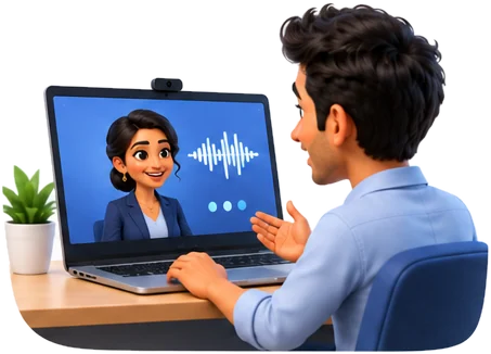 A learner meeting a SELVE trainer for an initial assessment